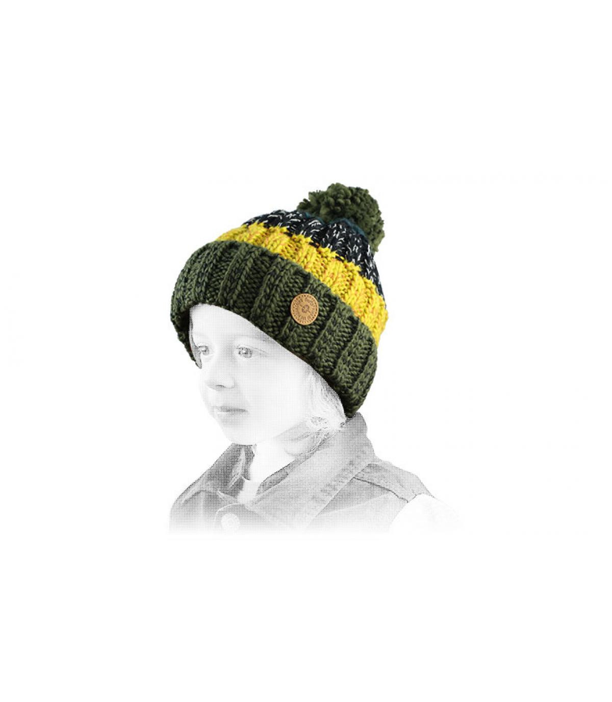 Barts bonnet pompon enfant rayure Barts bonnet pompon enfant rayure